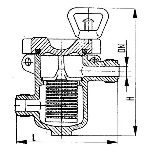 Бронзовый фильтр забортной воды штуцерный 20x6 мм 427-03.125-2